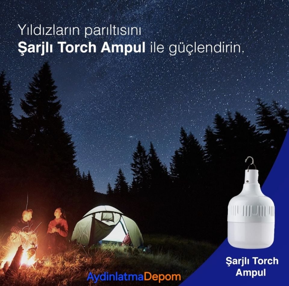 Noas 30W Şarjlı Ampul Beyaz Işık