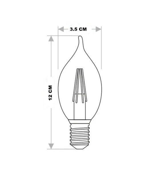 Cata 7 Watt Led Flament Kıvrık Ampul E14 Duy Gün Işığı