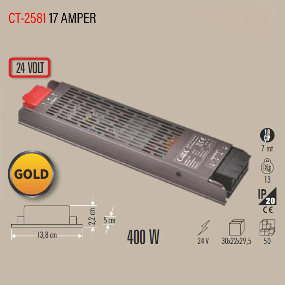 CATA 24 VOLT 17 AMPER 400W GOLD