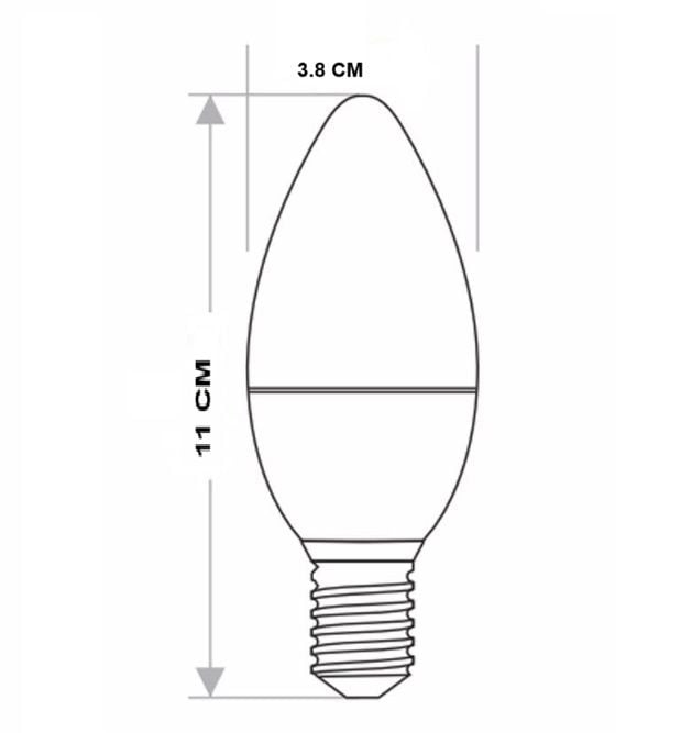 Cata 7 Watt E14 Duylu Buji Led Ampul Günışığı