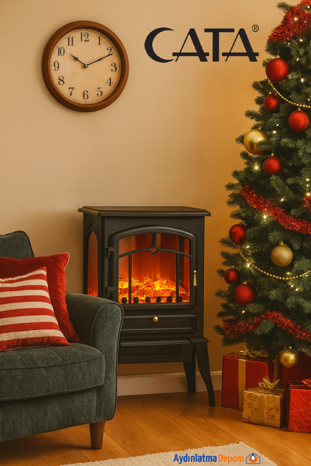 CATA ELEKTRİKLİ ŞÖMİNE ( ALEV EFEKLİ )