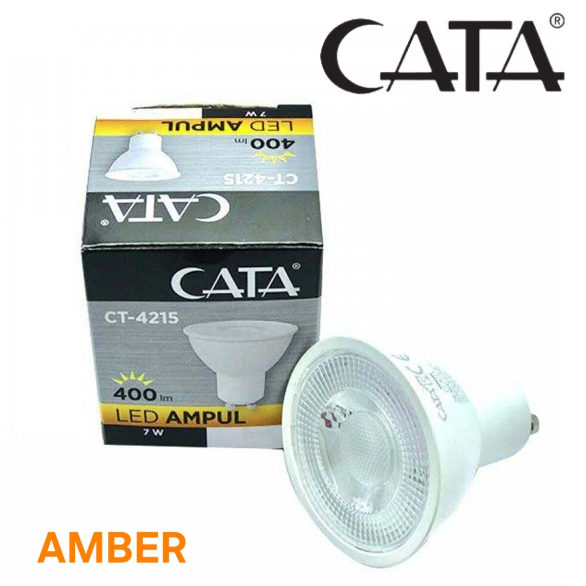 Cata 7w Led Ampul Gu10 Amber