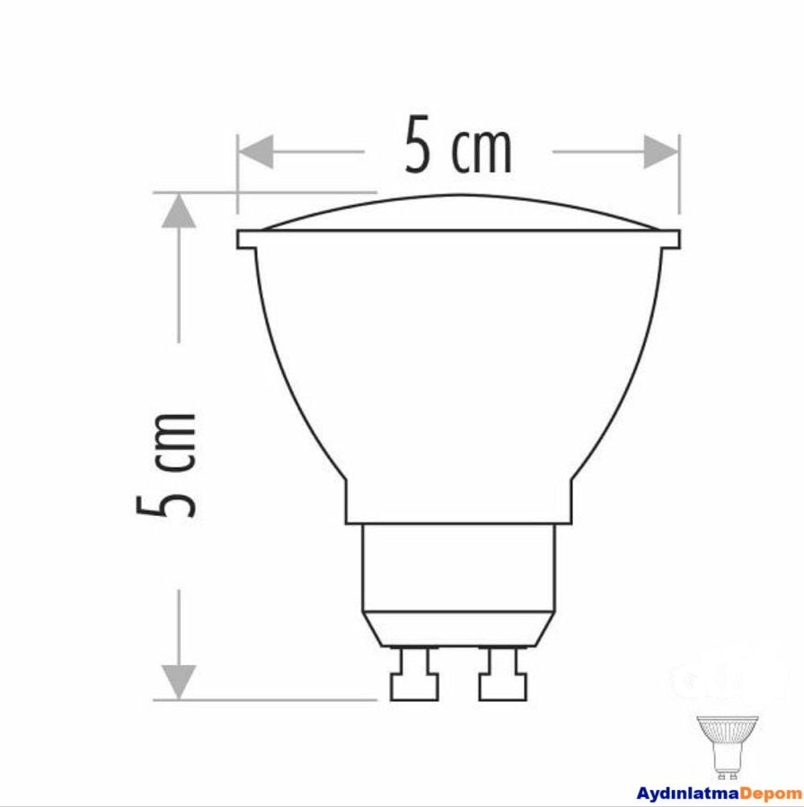 Cata 7w Led Ampul Gu10 Amber