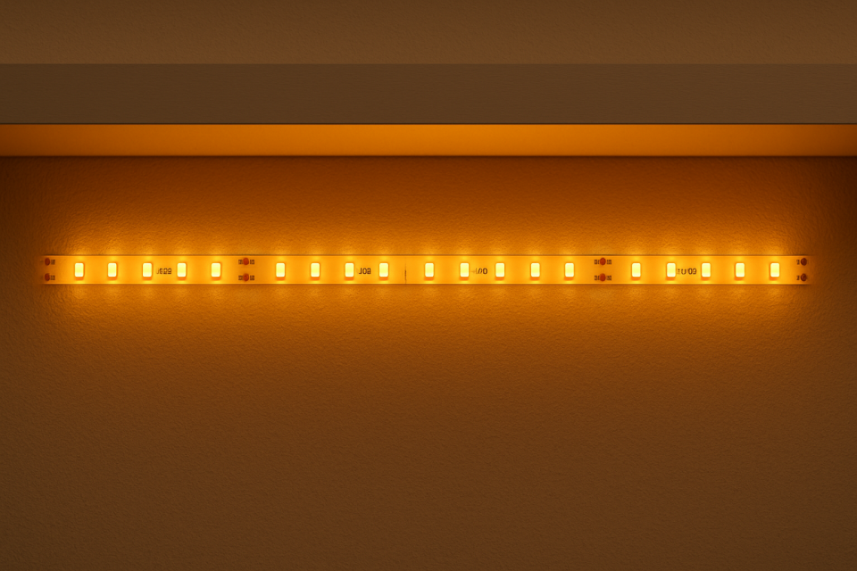 Cata 12V 120 Çipli İç Mekan Şerit Led Amber (5 METRE)