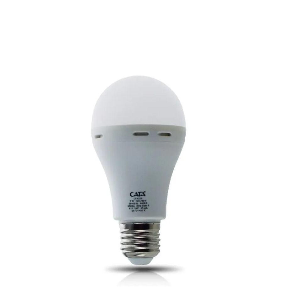 Cata 9 Watt E27 Duylu Şarjlı Led Ampul Beyaz Işık