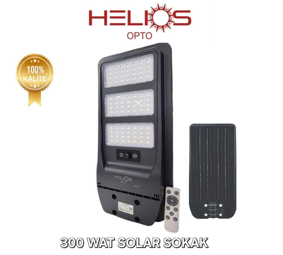 HELİOS 300W IP65 SOLAR SOKAK ARMATÜR