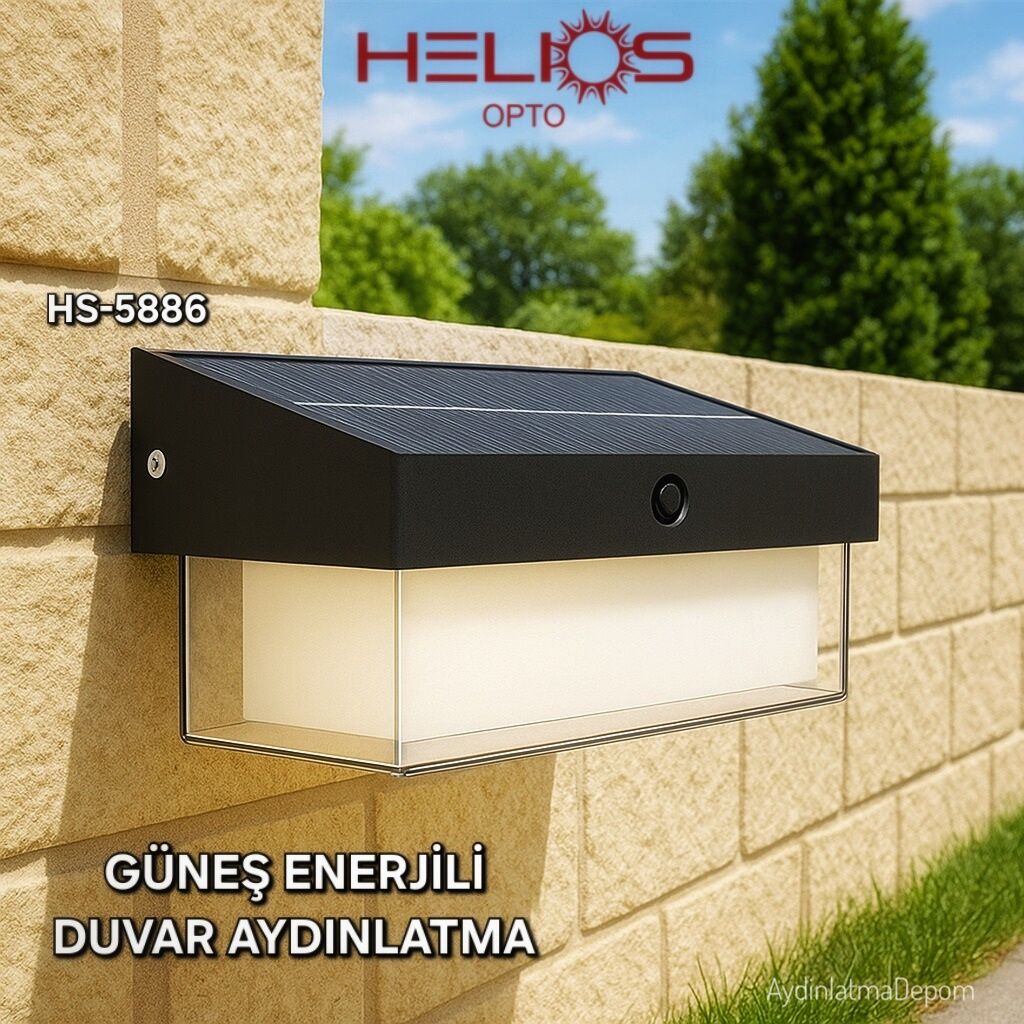 HELİOS 30 W BAHÇE DUVAR SOLAR ARMATÜR 3 RENK