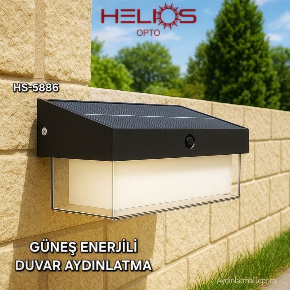 HELİOS 30 W BAHÇE DUVAR SOLAR ARMATÜR 3 RENK
