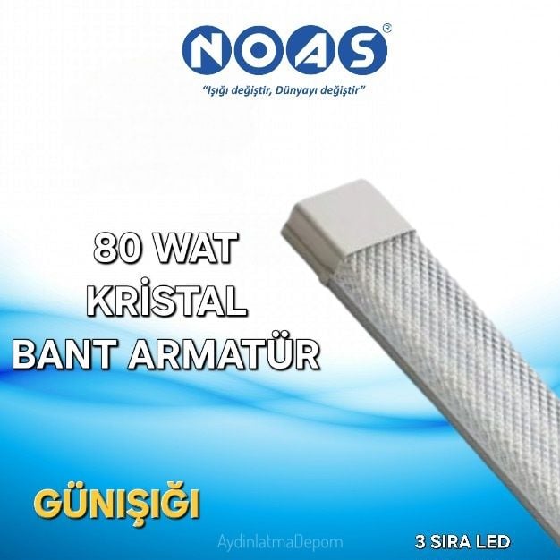 Noas 80W Ip20 120 Cm Etna Bant Armatür Günışığı