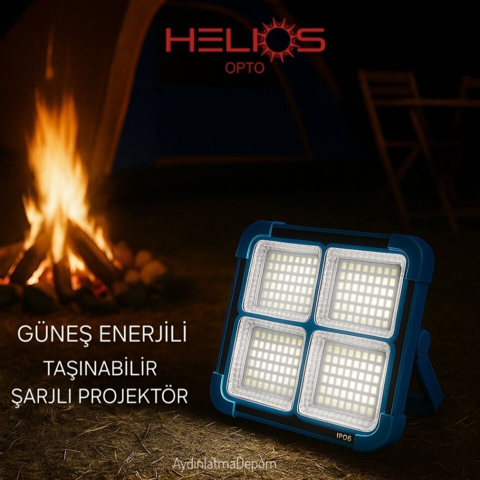 HELIOS 200W SOLAR ŞARJLI PROJEKTÖR