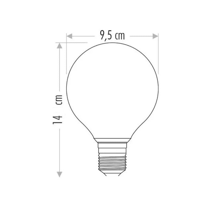 NOAS 15 Watt E27 Duylu G95 Glop Led Ampul Günışığı