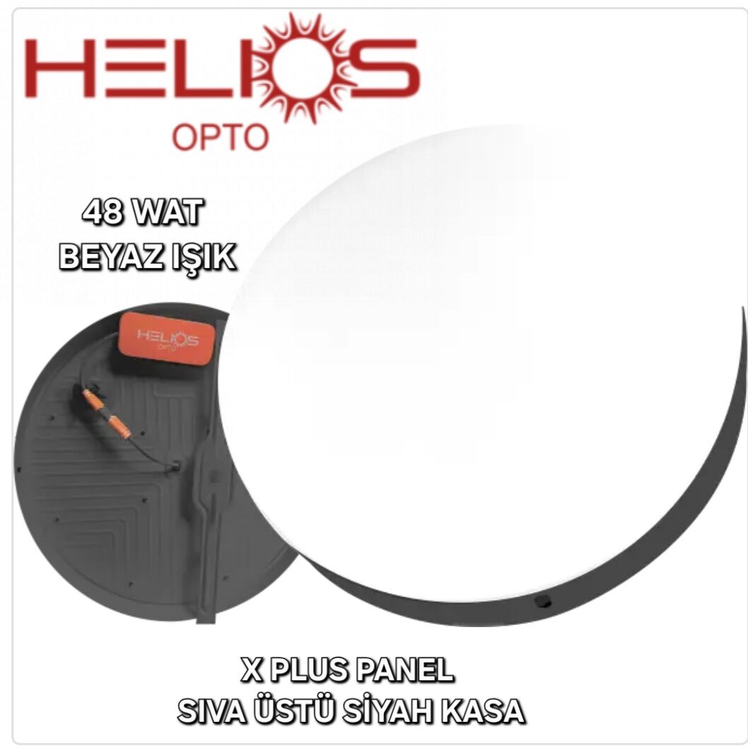 HELİOS 48WAT  SIVA ÜSTÜ XPLUS PANEL SİYAH KASA BEYAZ IŞIK