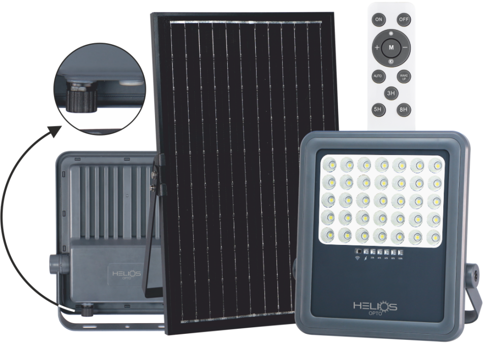 HELİOS 300 WAT IP65 SOLAR PROJEKTÖR BEYAZ