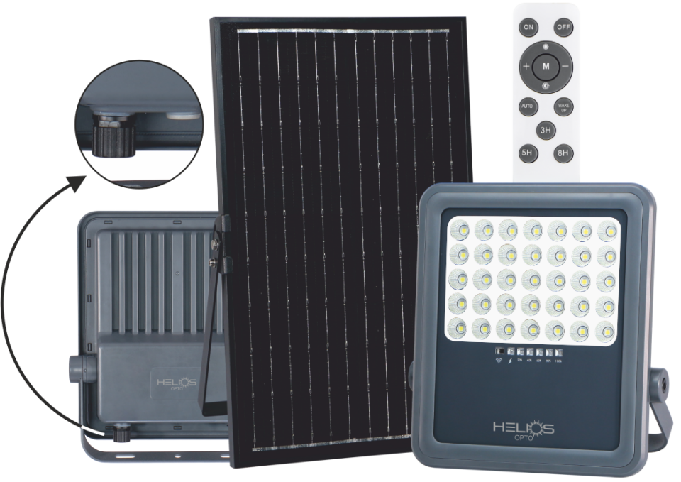 HELİOS 300 WAT IP65 SOLAR PROJEKTÖR BEYAZ