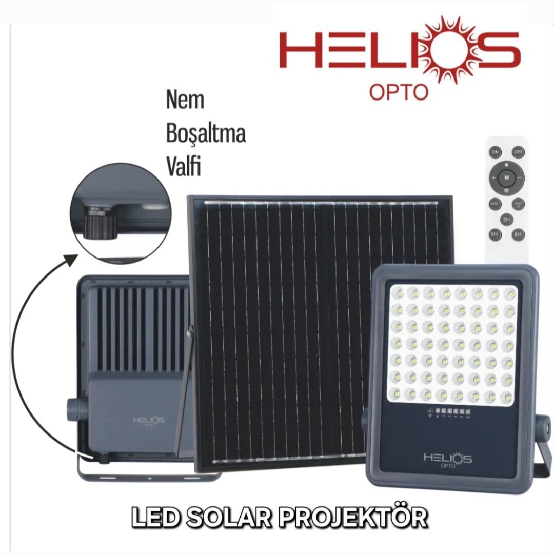 HELİOS 400 WAT IP65 SOLAR PROJEKTÖR BEYAZ