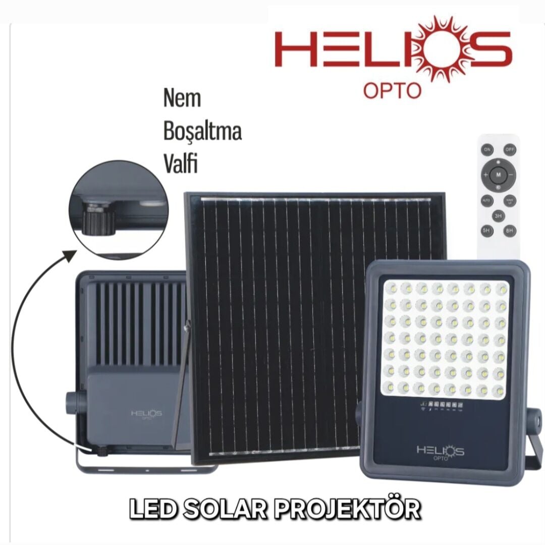 HELİOS 400 WAT IP65 SOLAR PROJEKTÖR BEYAZ