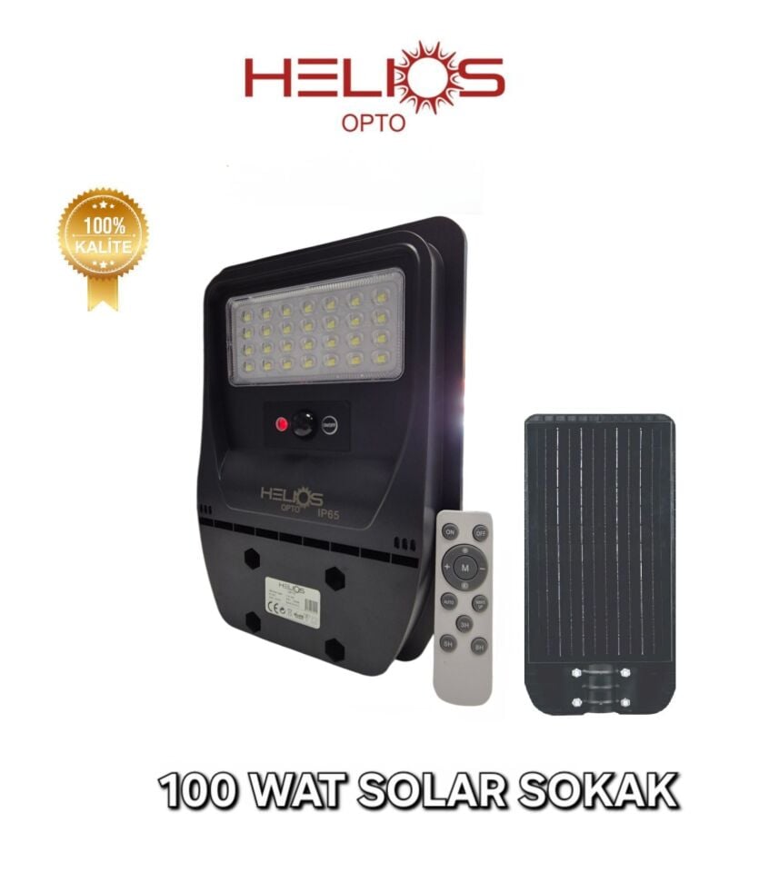 HELİOS 100 WAT IP65 SOLAR SOKAK ARMATÜR BEYAZ