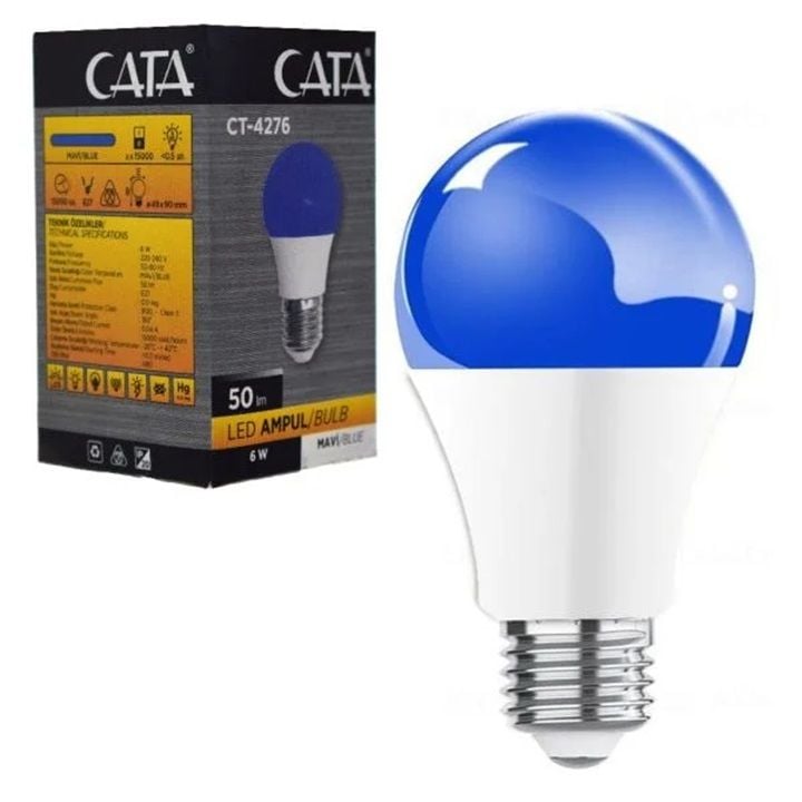 Cata 6W Led Ampul Mavi Renk E27 Duy