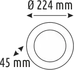 HELIOS 36 WAT XPLUS SIVA ÜSTÜ SİYAH KASA GÜNIŞIĞI