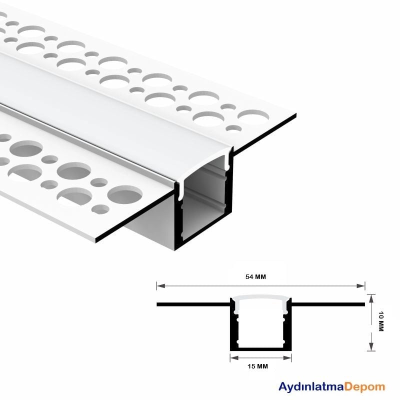 Alüminyum Trimless Alçıpan 10X15 Sıva Altı Led Kanalı