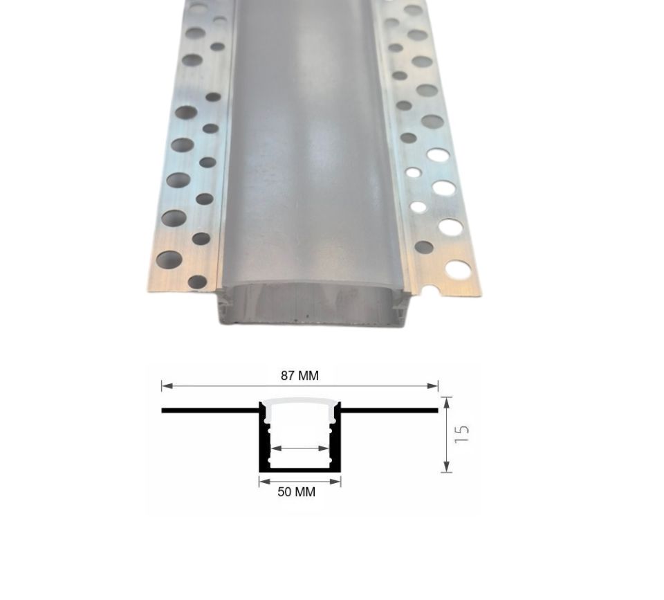 Alüminyum  Trimless Alçıpan 15X50 Sıva Altı Led Kanalı