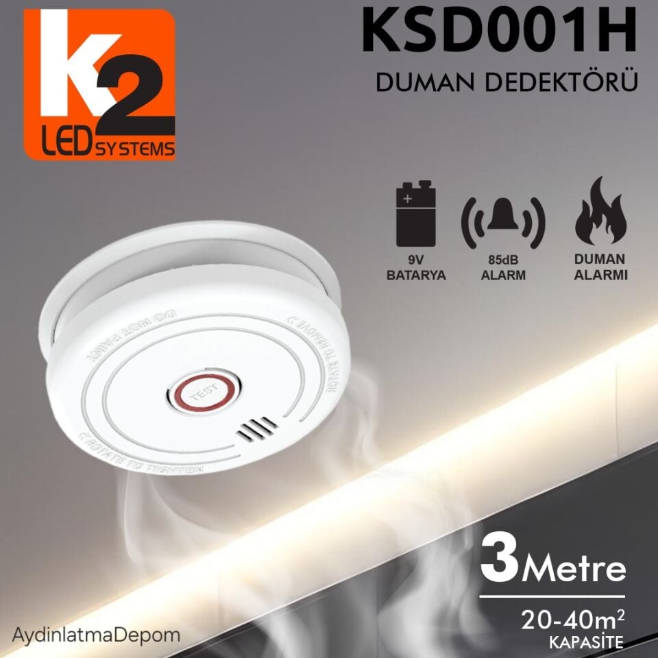 K2 DUMAN DEDEKTÖRÜ ( PİLLİ)