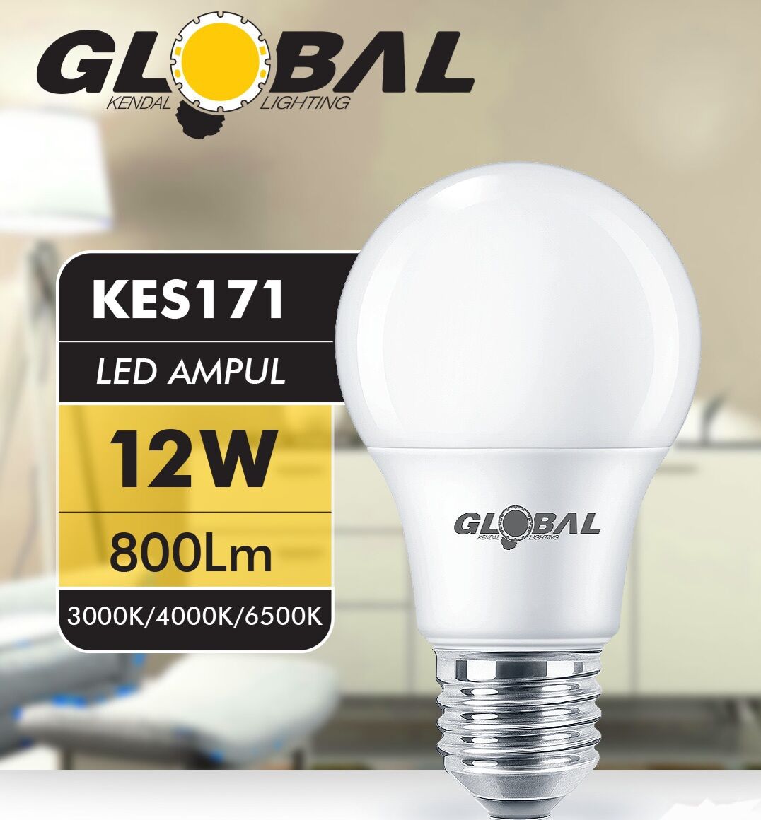 GLOBAL 12 WAT LED AMPUL BEYAZ