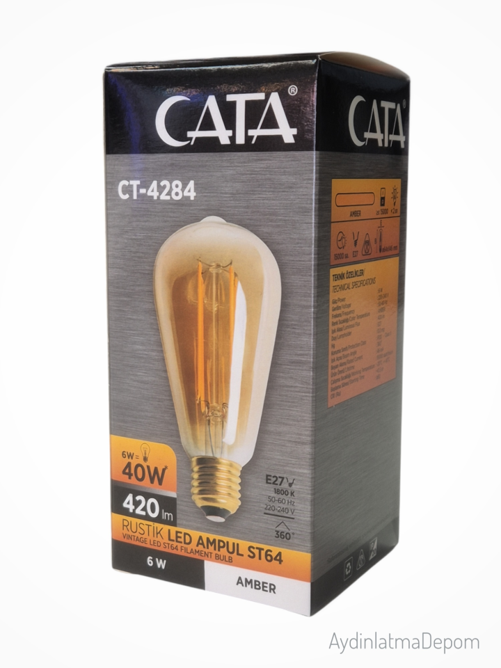 CATA 6W RUSTİK ARMUT LED AMPUL AMBER