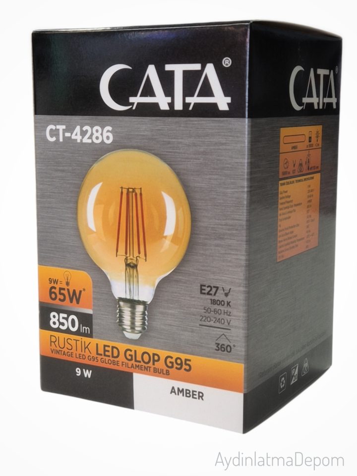 Cata 6 W G95 Rustik Led Ampul Amber