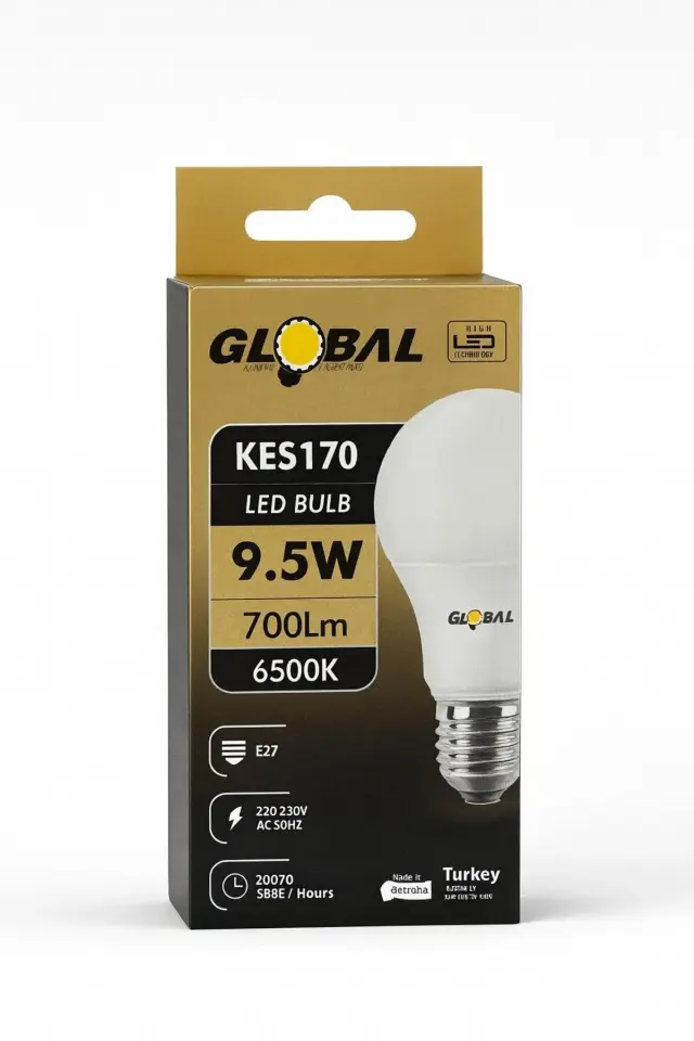 K2-GLOBAL 9,5 WAT LED AMPUL BEYAZ