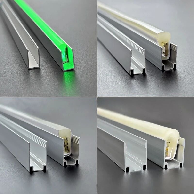 ALÜMİNYUM 8x16 MM NEON LED TUTUCU KANALI