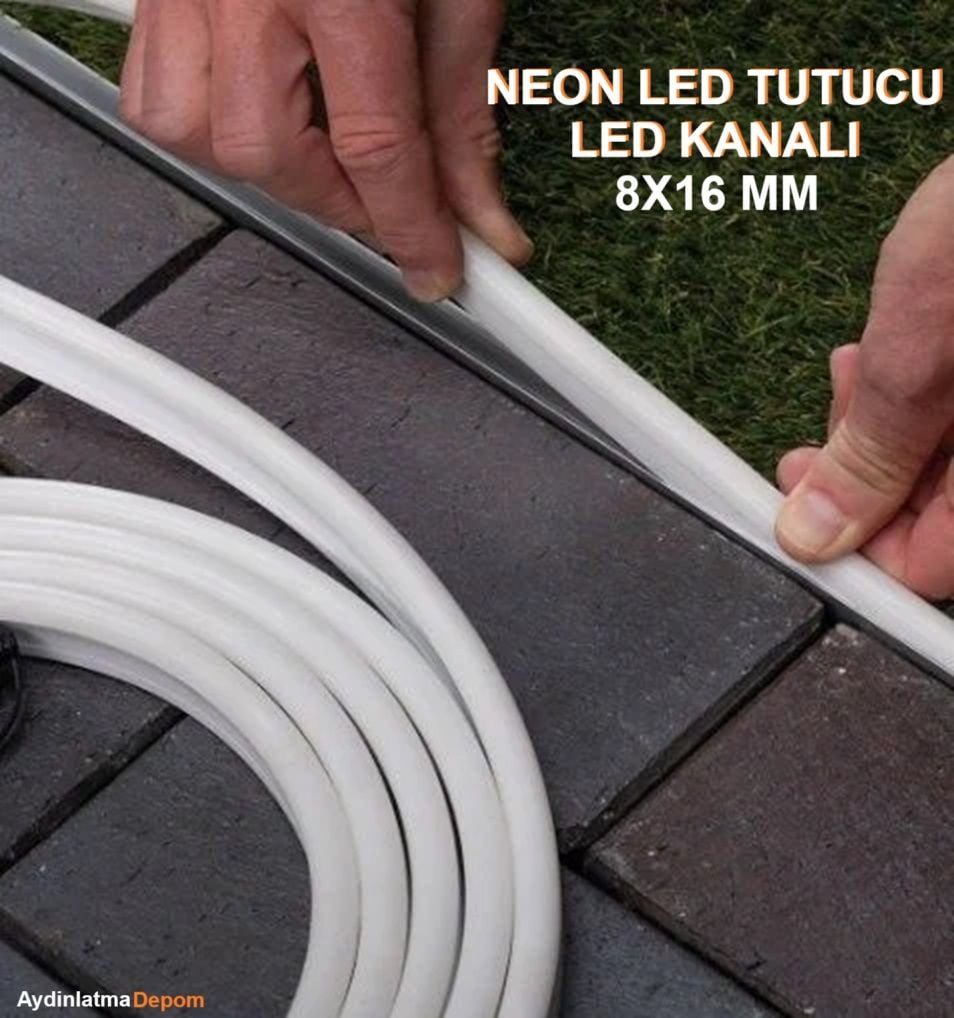 Alüminyum 8x16 MM Neon Led Tutucu Kanalı
