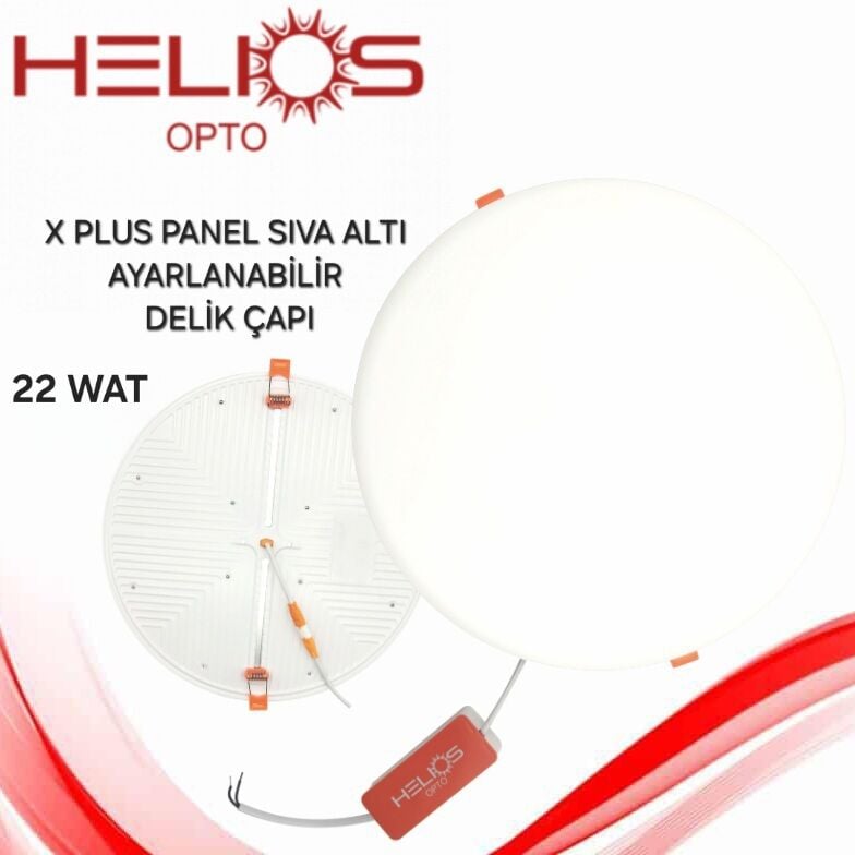 HELİOS 22 WAT X PLUS AYARLANABİLİR PANEL BEYAZ