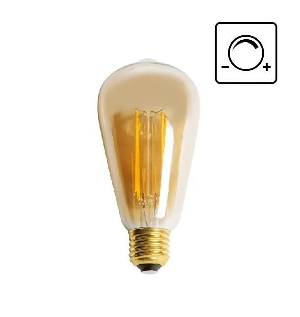 Cata Dimmerli Uzun Flament 6 Watt Rustik Led Ampul Amber