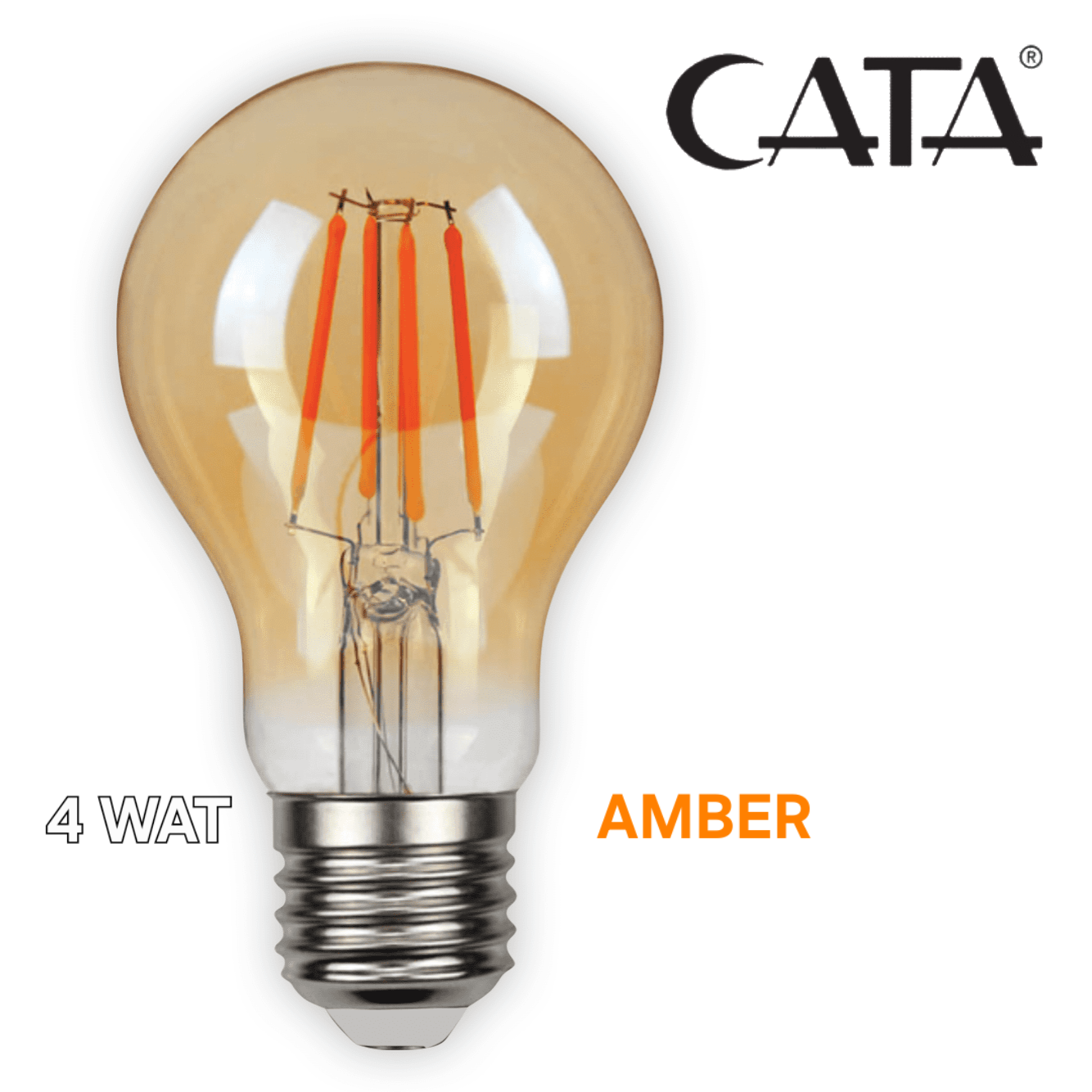 CATA 4W RUSTİK ORTA TOP LED AMPUL AMBER