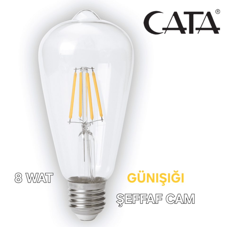 CATA 8W RUSTİK ARMUT AMPUL GÜNIŞIĞI