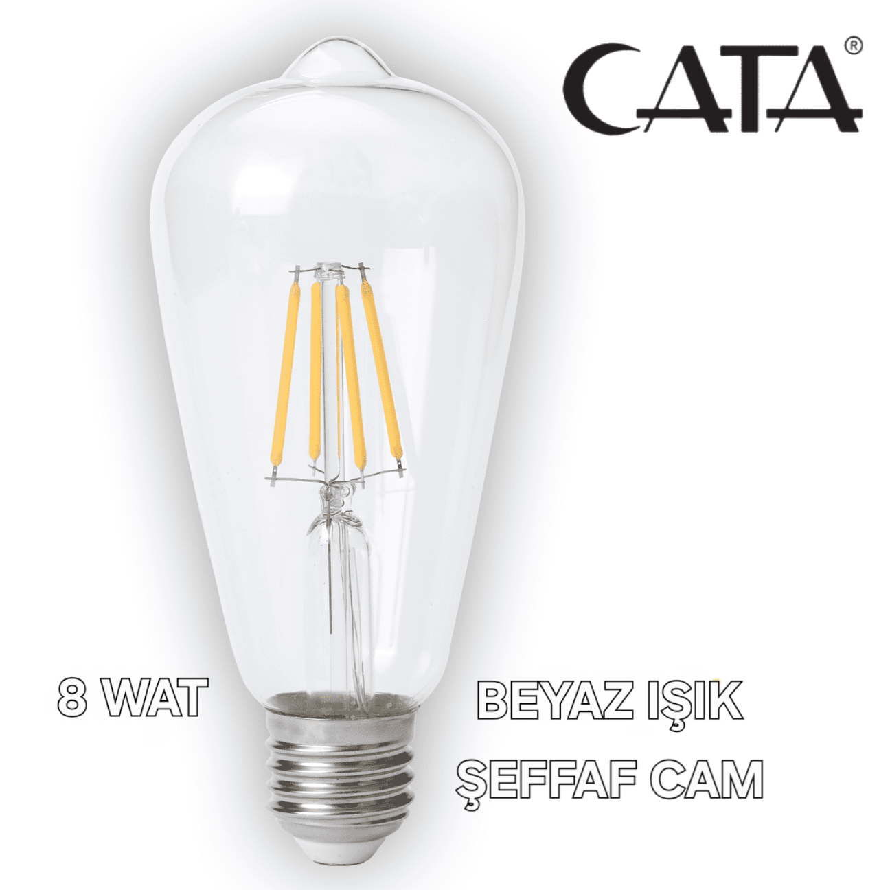 CATA 8W RUSTİK ARMUT AMPUL BEYAZ