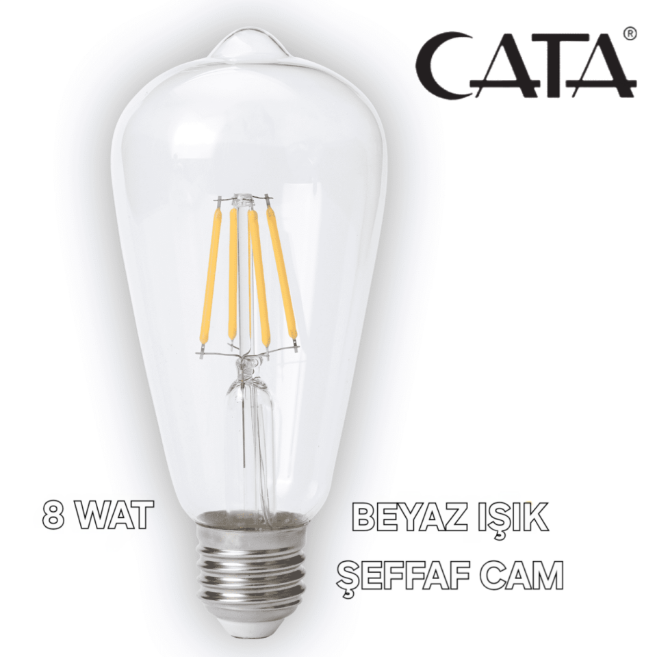 CATA 8W RUSTİK ARMUT AMPUL BEYAZ