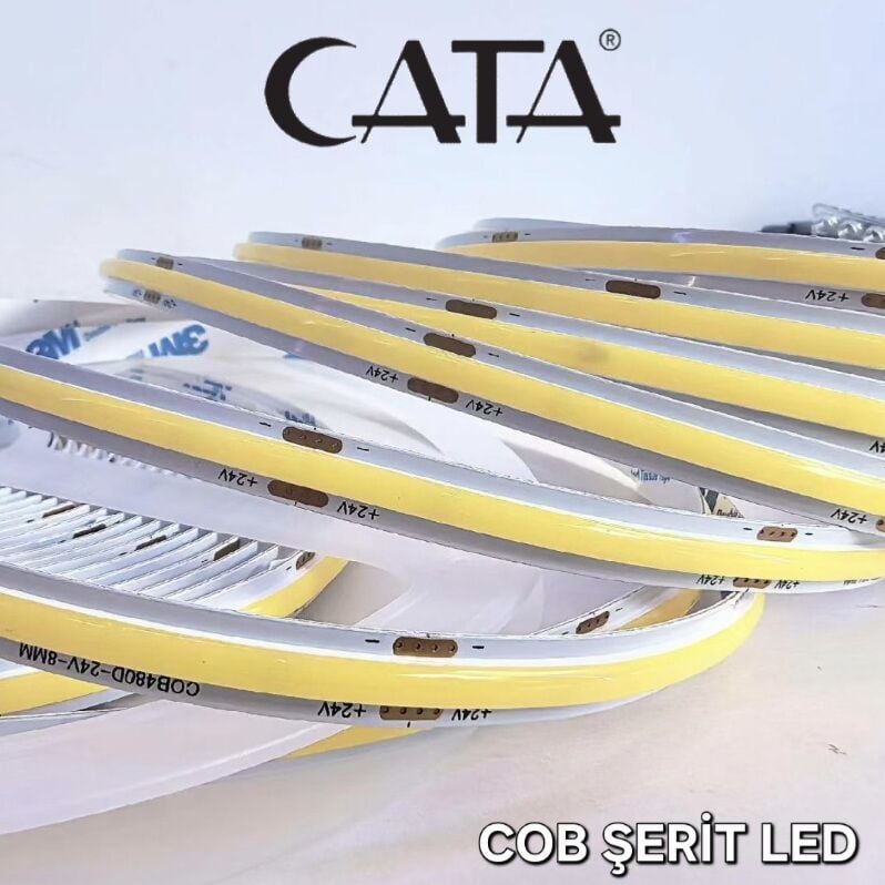 CATA COB ŞERİT LED BEYAZ (5 METRE)