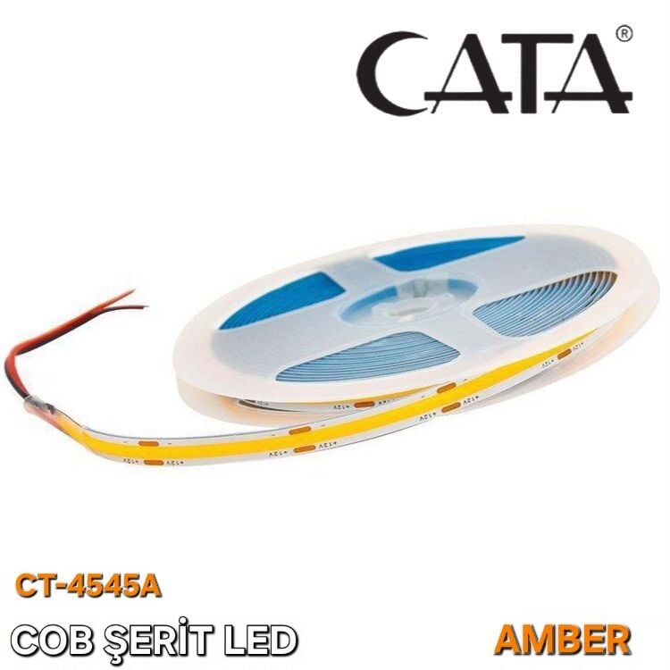 CATA COB 12V ŞERİT LED AMBER (5 METRE)
