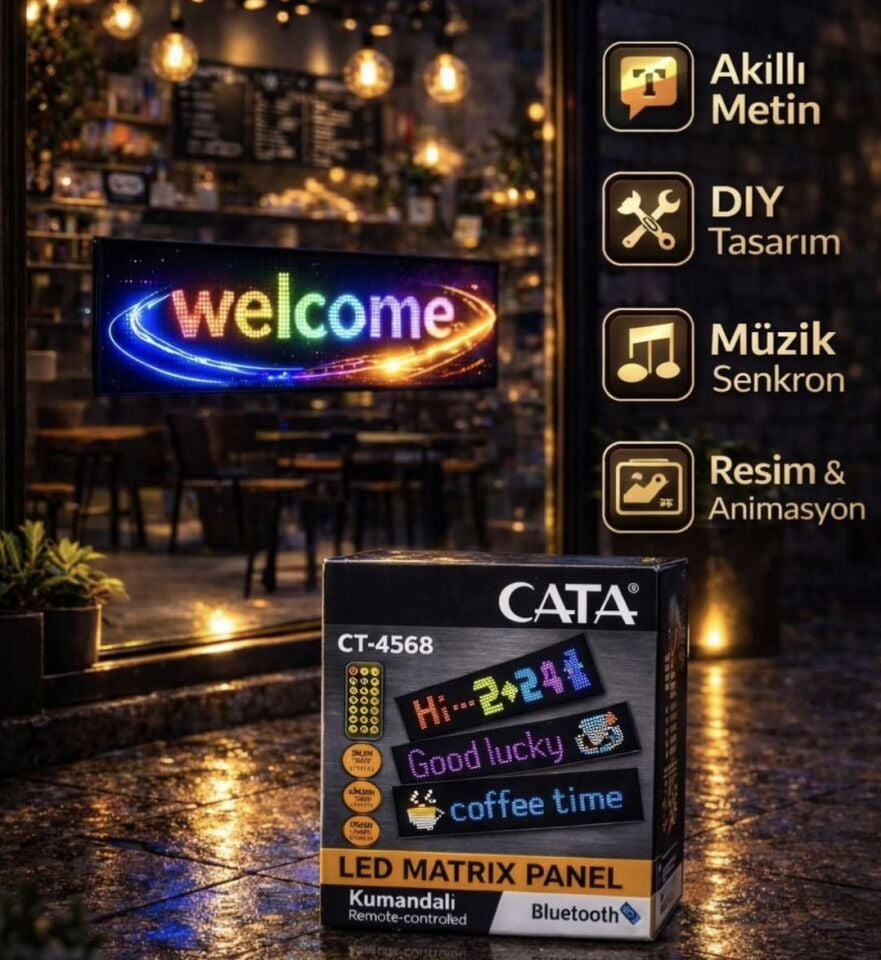 CATA STİCKER EKRAN 96x16 LED MATRIX PANEL