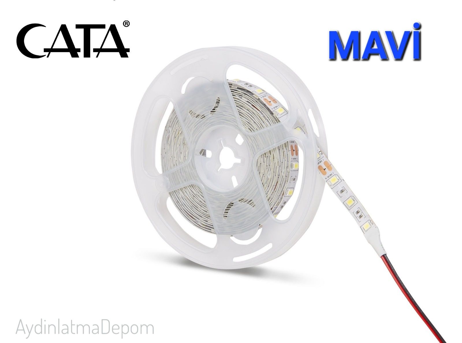 Cata Şerit Led 10 Çipli Mavi (5 METRE)