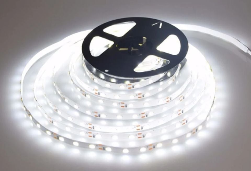 Cata 12V Çip Dış Mekan Silikonlu Beyaz Şerit Led (5 METRE )