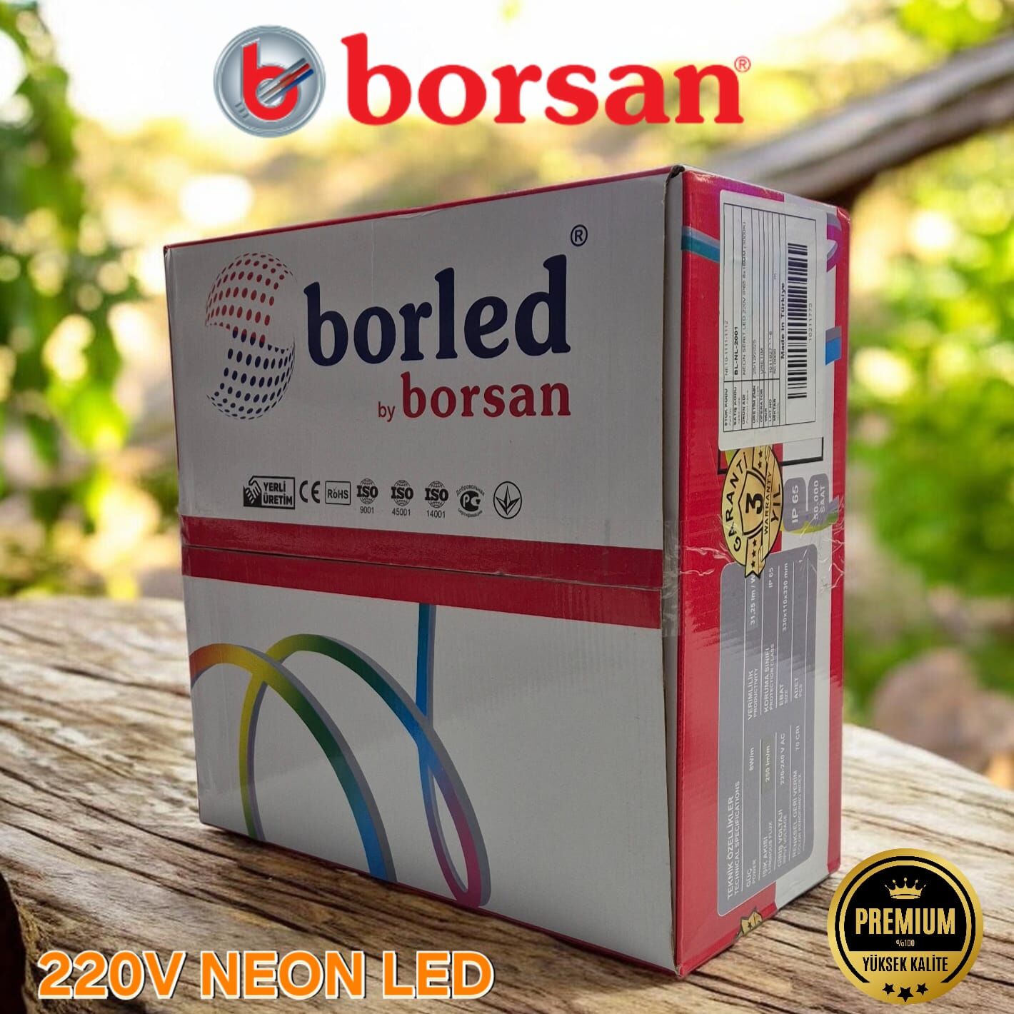BORSAN 220V NEON LED AMBER ( 50 METRE )