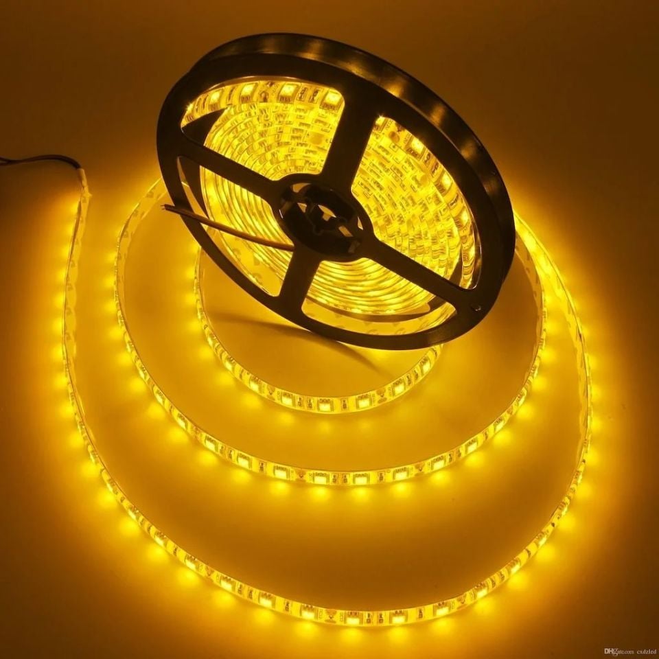 Cata Dış Mekan Silikonlu Amber Şerit Led (5 METRE)
