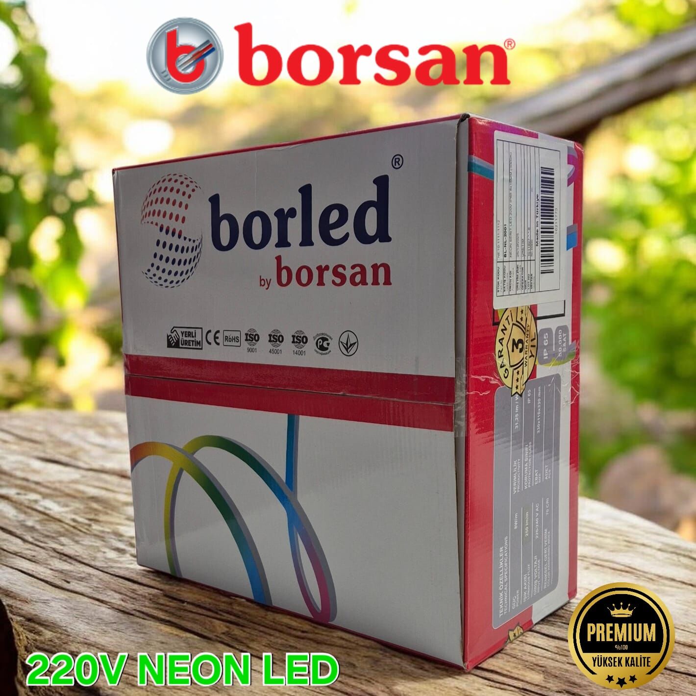 BORSAN 220V NEON LED YEŞİL ( 25 METRE )