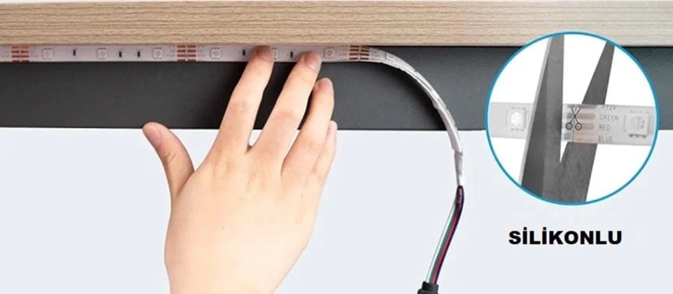 Cata 12V Üç Çip Dış Mekan RGB Şerit Led