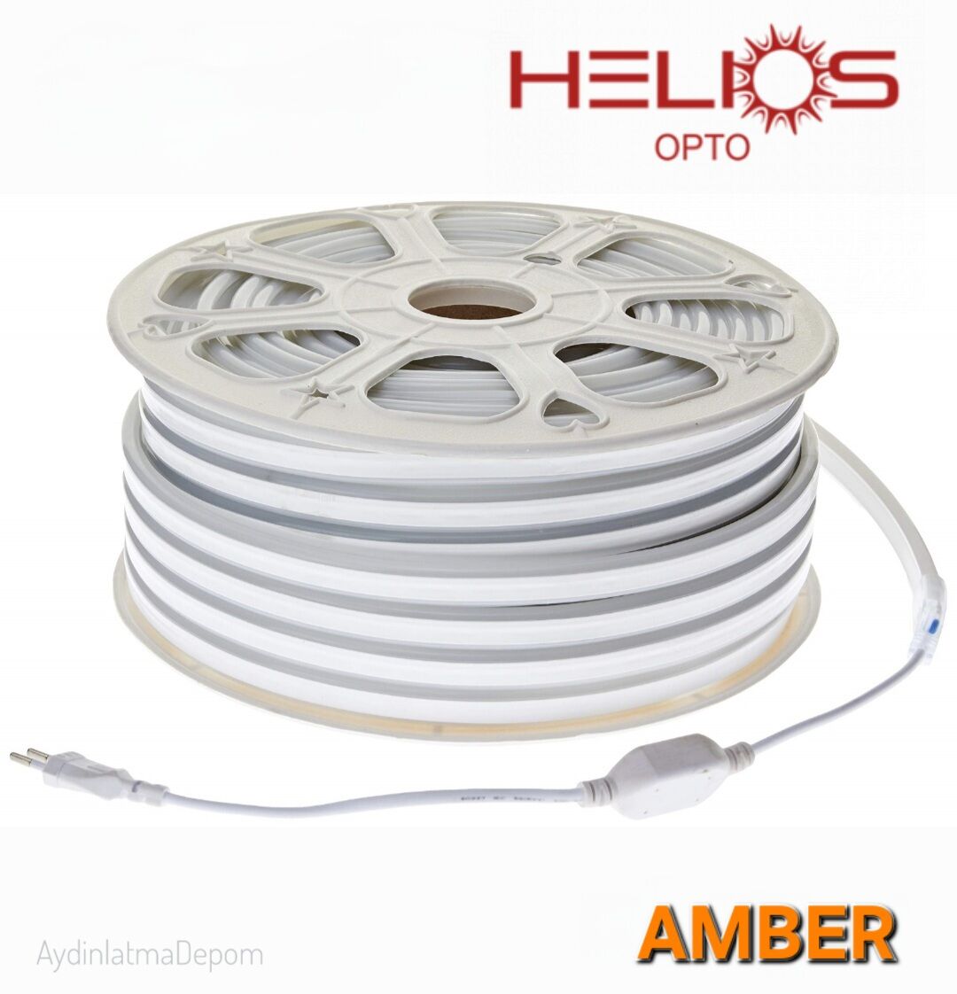 HELIOS 12 VOLT NEON LED AMBER (50 METRE)