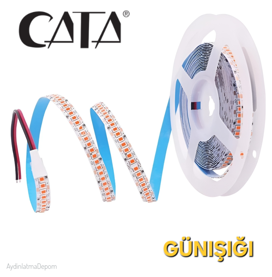 Cata 12V 240 Çipli İç Mekan Şerit Led Günışığı (5 METRE)