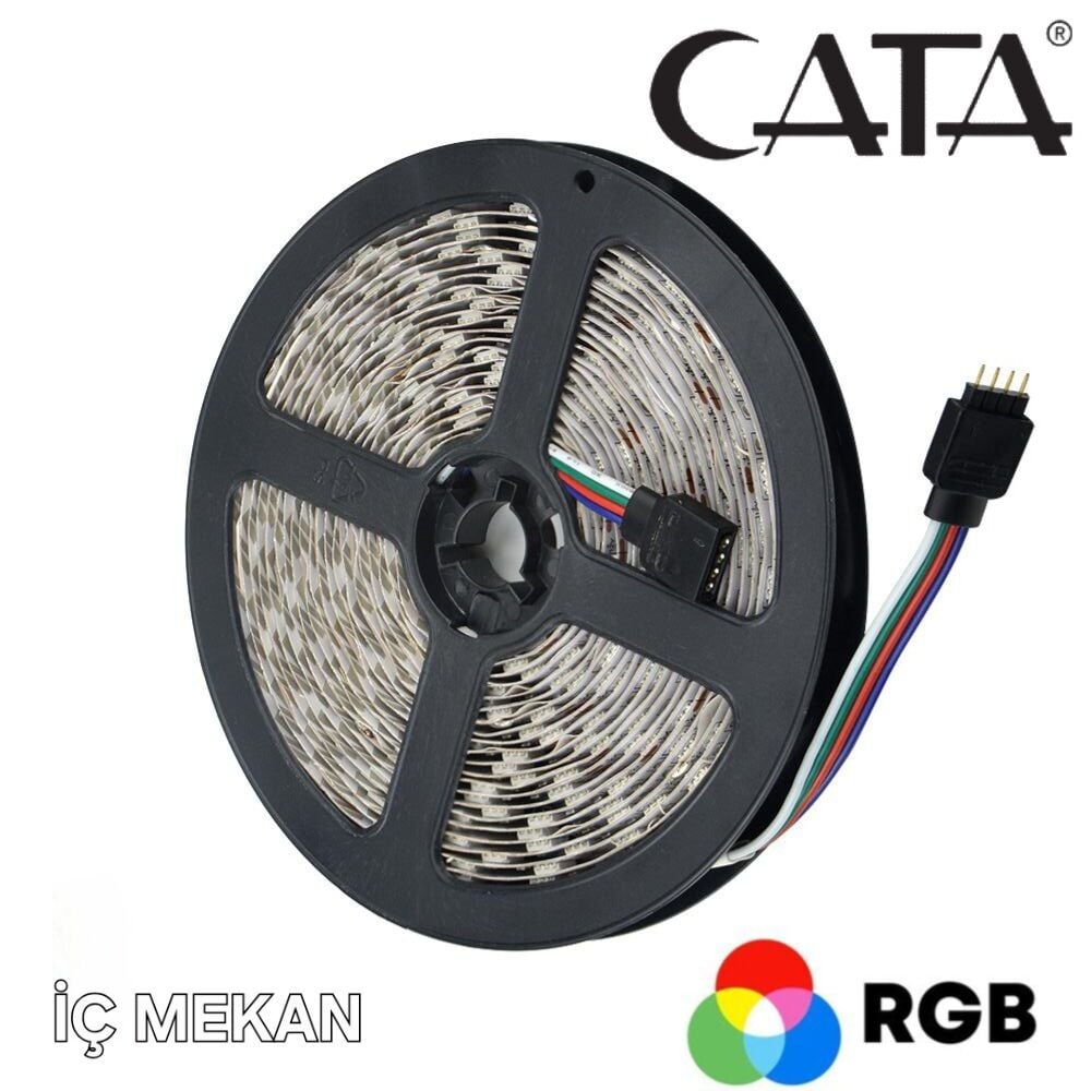Cata 12V İç Mekan Şerit Led RGB ( 5 Metre )